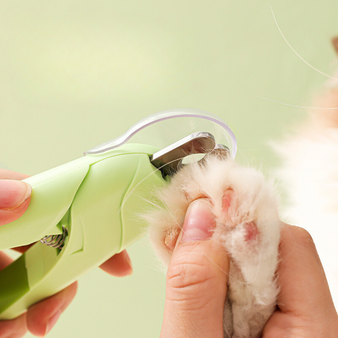 Cat Nail Clippers with Splash-Proof LED Light