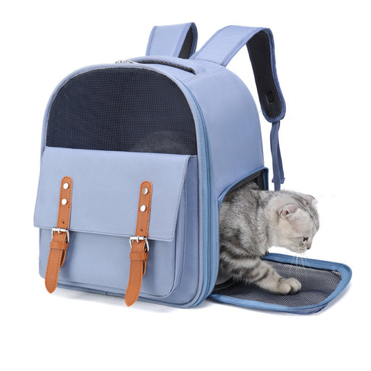 Spacious and Breathable Dual-Shoulder Portable Pet Carrier